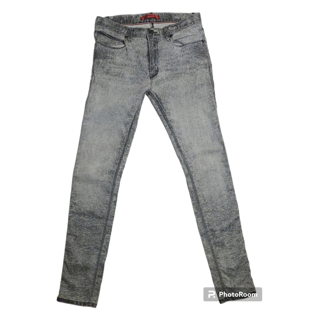 RARE Hugo Boss 734 Mens Jeans Acid Shiny Wash Gray
